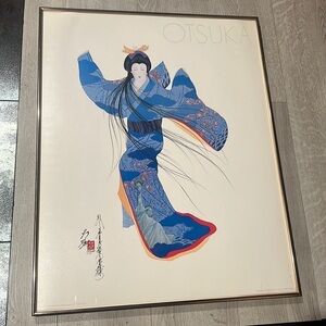 Hisashi Otuska Lady Mieko with Liberty Framed Print  28.5” x 22.5”